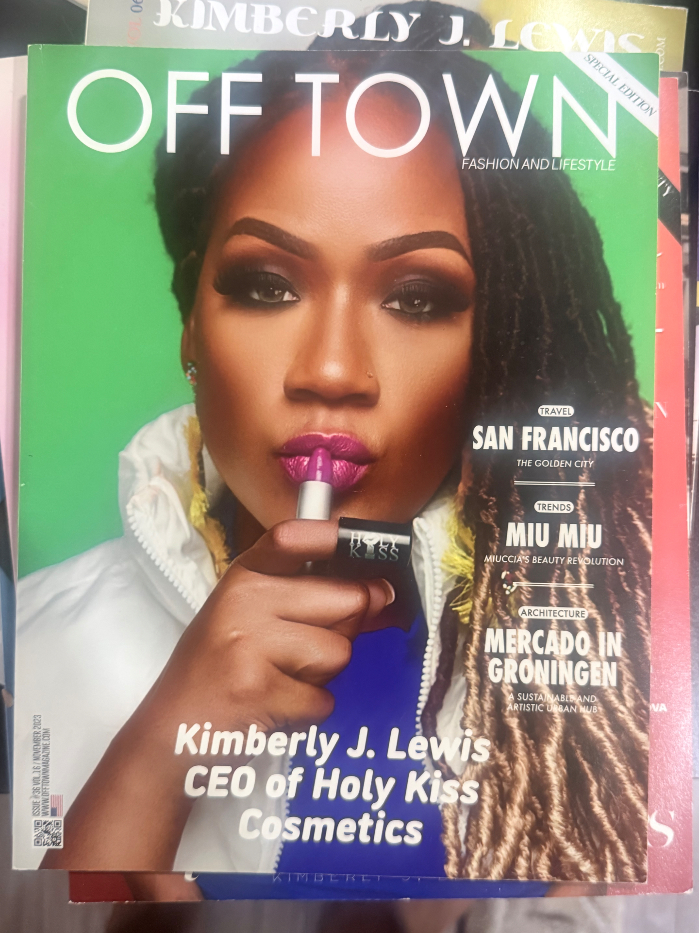 OFF TOWN Magazine — Nov 2023 · Issue #36, Vol. 16 — Special Edition, CEO of Holy Kiss Cosmetics